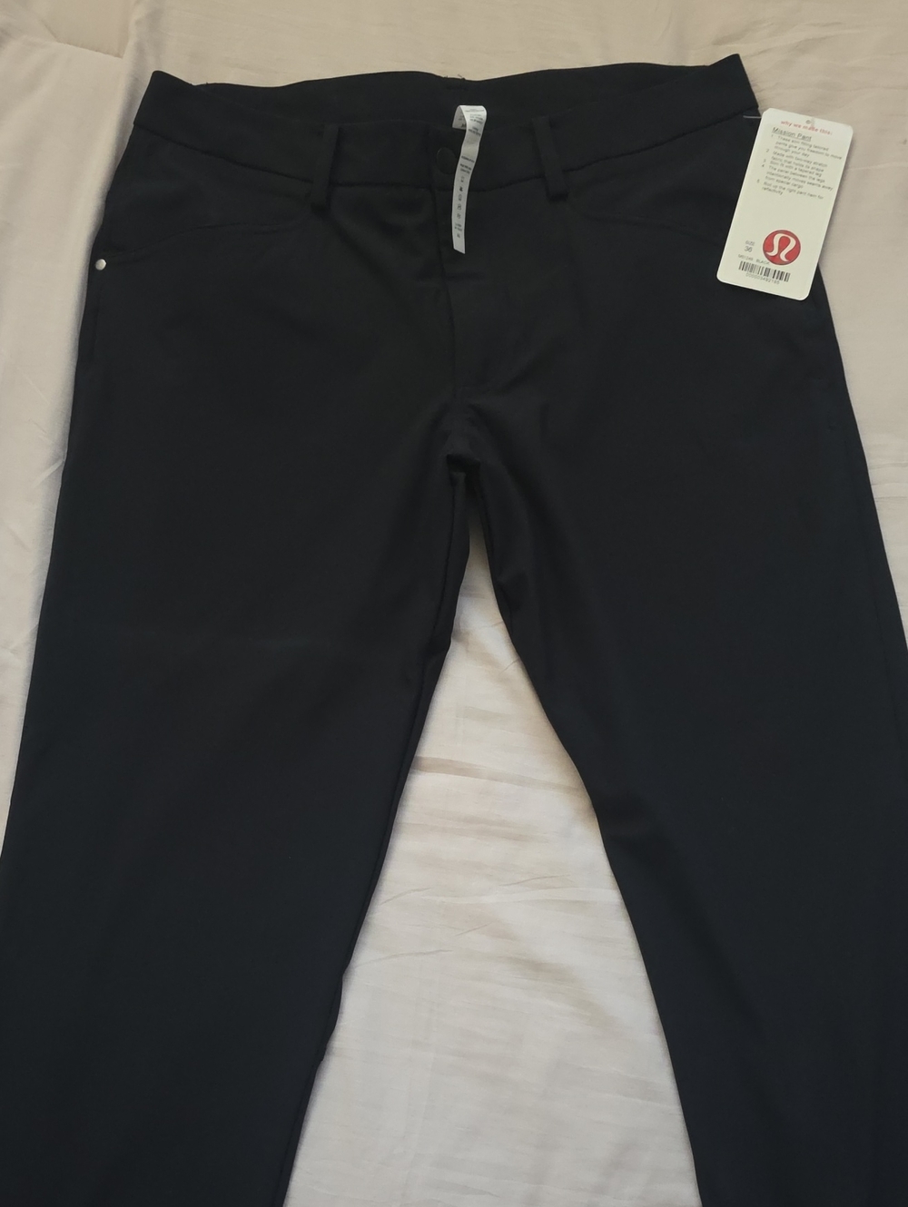 lululemon athletica Men’s Black Slim Performance Mission Pants